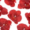 Unique Bargains Silk Plastic Durable Handcrafted Artificial Orchid Flower Heads 20 Pcs - 2 of 4