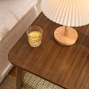 Racxily 23" Mid-Century Side Table - Boho Side Table with Woven Shelf | P2 MDF/Boxwood Legs, Living Room/Bedroom - 3 of 4