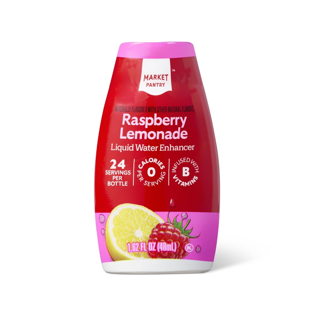 Raspberry Lemonade Liquid Water Enhancer Drops - 1.62 fl oz - Market Pantry™