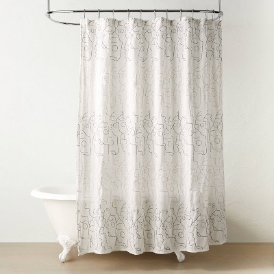 Pretty white store shower curtains