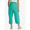 Jessica London Women's Plus Size Gauze Wide Leg Crop Pant - 2 of 3