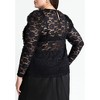 ELOQUII Women's Plus Size Lace Ruffle Top - 3 of 4