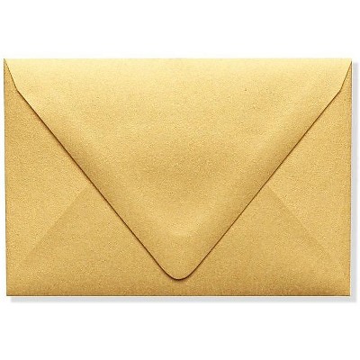 LUX A1 Contour Flap Envelopes 3 5/8 x 5 1/8 50/Box Gold Metallic 1865-07-50