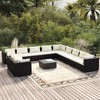 vidaXL Garden Lounge Set Black - 2 of 4