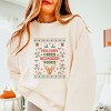 Holiday Vibes Reindeer Rides Ugly Sweater - Women's Lightweight Garment Dyed Sweatshirt - 3 of 4
