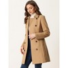 INSPIRE CHIC Women's Winter Peter Pan Collar Double Breasted Slant Pocket Button Down Belted Pea Coats - 4 of 4