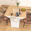 Versatile Kitchen Island: 2 Drop Leaf, 5-Wheel Rolling Cart, Power Outlet, Folding Dining Table with Spice & Towel Rack - 3 of 4