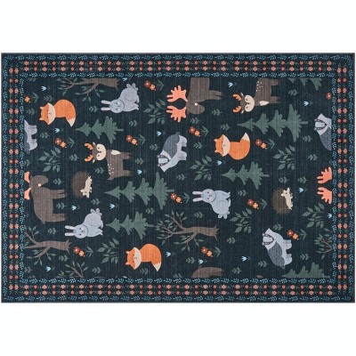 Boho Rugs Washable Area Rug Ultra-Thin Traditional Floral Carpet Large Cream Colorful Vintage Bedroom Rug