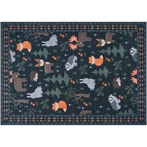 Boho Rugs Washable Area Rug Ultra-Thin Traditional Floral Carpet Large Cream Colorful Vintage Bedroom Rug - 1 of 1