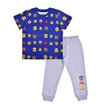 PAW Patrol 2pcs Toddler Boy Colorblock Short-sleeve Tee and Allover Print Pants Set