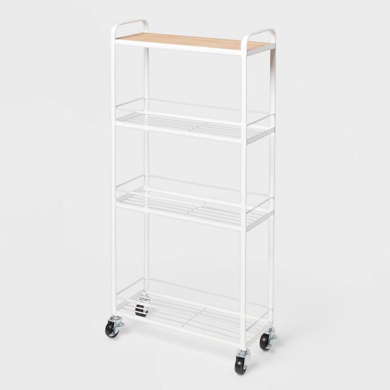Skinny Storage Cart Matte White - Brightroom&#8482;, 1 of 7