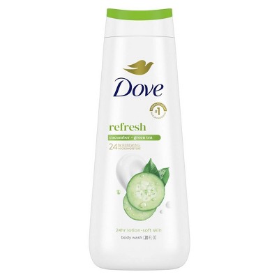 Dove Refresh Body Wash Cucumber & Green Tea 24hr Lotion-Soft Skin - 20 fl oz