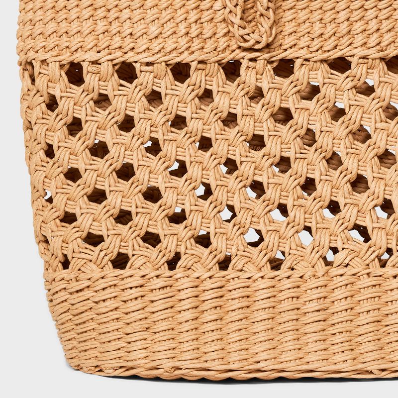 Large Straw Tote Handbag - A New Day™, 6 of 9