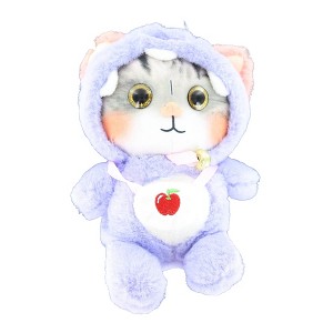 Puka Creations 3D Lovely Cat 10 Inch Plush Collectible | Purple - 1 of 2