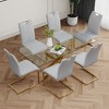 Sapphtopaz Modern Simple Dining Chairs Set, Faux Leather Padded Seat Kitchen Chairs with Chrome Metal Legs for Dining Room, Kitchen - 4 of 4