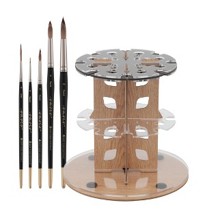 New York Central Oasis Synthetic Brush - Value Set of 5 - Handmade in Germany, Professional Watercolor Brushes with Ergonomic Handle, Soft, Absorbent - 1 of 4