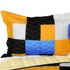 Slickblue Reversible Quilt Set, Intricate Stitching, Quilt & 2 Shams, 2 Block Patchwork, Full/Queen, 3-Piece - 3 of 4