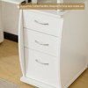 Karl Home White Computer Desk With Drawers - 2 of 4
