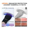 Saviland UPF80+ Professional UV Protection Gloves: Fingerless Design for Gel Manicures & Nail Lamps - 2-Pair Set (Black/White) - 3 of 4