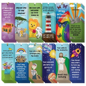 Faithful Finds 72 Pack Christian Bookmarks Bulk, Religious Scripture, 12 Bible Verse Quotes for Kids, 6 x 2 In - 1 of 4