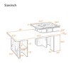 Coffee Table for Living Room Set of 2, Natural Wood and Finish Modern Nesting Rectangle Tables with Storage Shelf-The Pop Home - 3 of 4