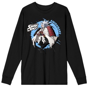 Shaman King Samurai Spirit Amidamaru Crew Neck Long Sleeve Men's Black Tee - 1 of 3