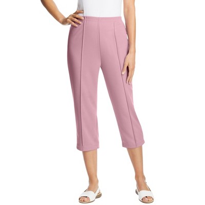 Woman Within Women's Plus Size The Hassle-Free Soft Knit Capri