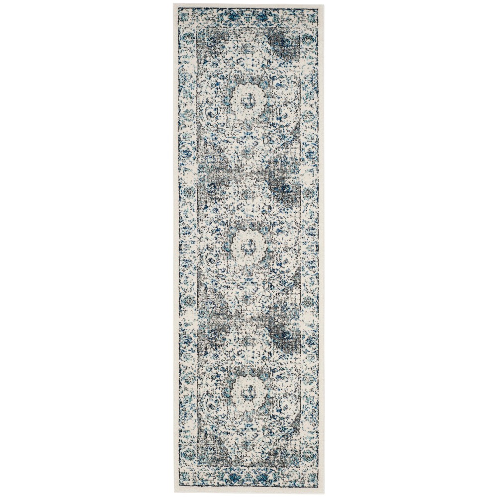 Gray/Ivory Abstract Loomed Runner - (2'2inx7' Runner) - Safavieh