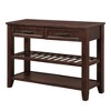 Lyngins Mid-Century Console Table with 2 Drawers + 2-Tier Open Shelves, Solid Wood Buffet Sideboard, Entryway Table, Sofa Table for Living Room - 4 of 4