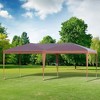 Resenkos Patio Garden Pergola, Pergola Canopy,10' x 19.2' Outdoor Gazebo Pop Up Canopy Party Tent with Carrying Bag, Coffee - 2 of 4