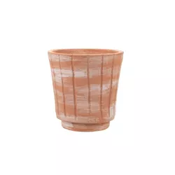 Small Natural Terracotta with Whitewashed Finish Planter - Foreside Home & Garden