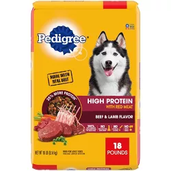 Pedigree High Protein Beef & Lamb Flavor Adult Complete & Balanced Dry Dog Food