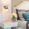 LNC Dolohovstrout 5.9-in 1-Lights Polished Gold and Ripple Glass Modern/Contemporary Bell Wall Lights - 4 of 4