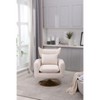 NicBex Linen Swivel Accent Chair,Upholstered Swivel Living Room Chairs with Wraparound Backrest,Comfy Arm Chair,Accent Chairs for Living Room - 4 of 4