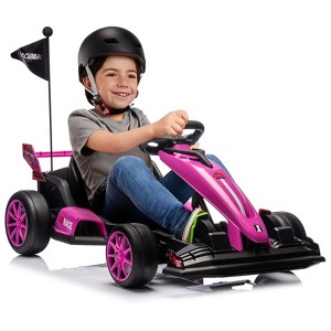 Ride On Go Kart, Kids 24V 7Ah Battery Two 200W Motors, 8MPH Fast Drifting Circling Car, Adjustable Seat Electric Ride Toy, for Kids - 1 of 4