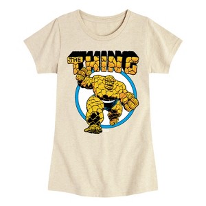 Girls' - Marvel - Fantastic Four Thing Logo Fitted Short Sleeve Graphic T-Shirt - 1 of 3