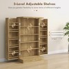 Gulches 41" Kitchen Pantry Storage Cabinet, Freestanding Kitchen Cabinet with Door Shelves, Double Doors, 5-tier Adjustable Shelving, Natural - 4 of 4