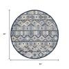 Blue And Gray Abstract Stain Resistant Indoor Outdoor Area Rug - 3 of 4