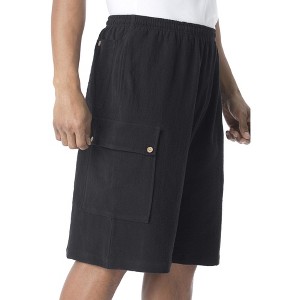 KingSize Men's Big & Tall Full Elastic Waist Gauze Cargo Shorts - 1 of 1