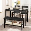 Whizmax Table Set for 4, Kitchen Table with 2 Chairs and a Bench, 4-Person Dining Room Table Set for Apartment, Kitchen, Small Space - 2 of 4