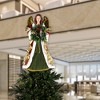Northlight Commercial Size Angel Christmas Tree Topper with Wreath - 3' - Red and Green - Unlit - 2 of 4