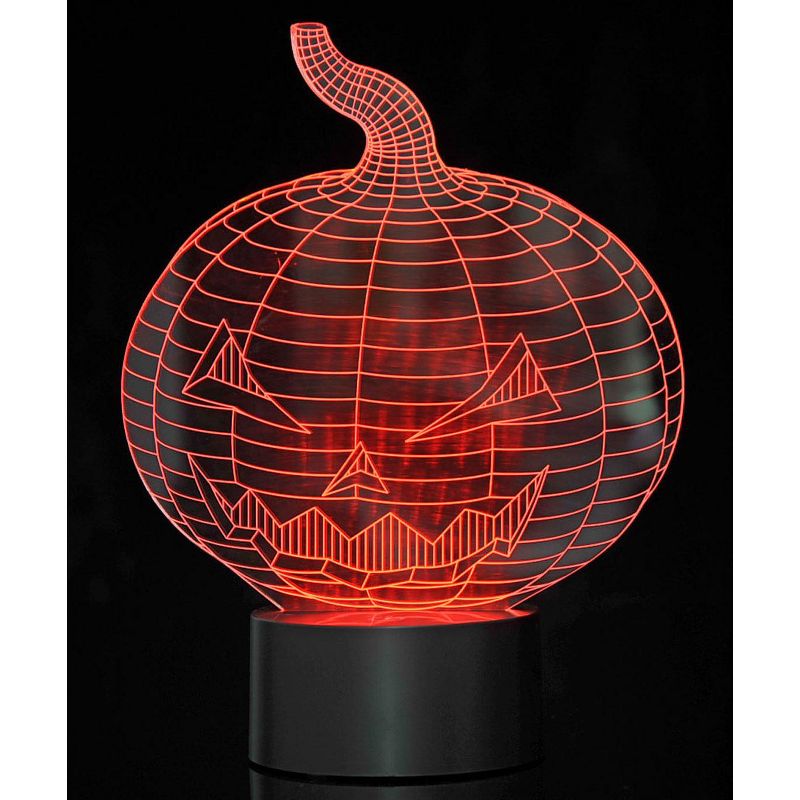 Link 3D Pumpkin Laser Cut Precision Multi Colored LED Night Light Lamp - Great For Bedrooms, Dorms, Dens, Offices and More!, 1 of 12