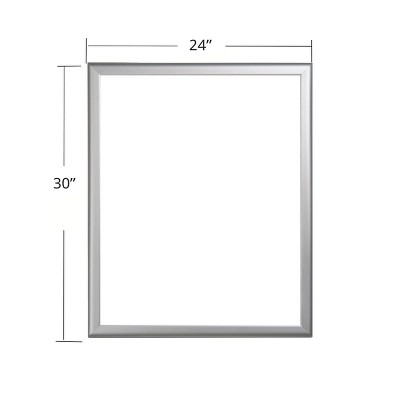 Large White Dry Erase Board with Matte Silver Aluminum Frame