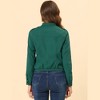 INSPIRE CHIC Women's Stand Collar Zip Up Biker Lightweight Moto Jacket - 4 of 4