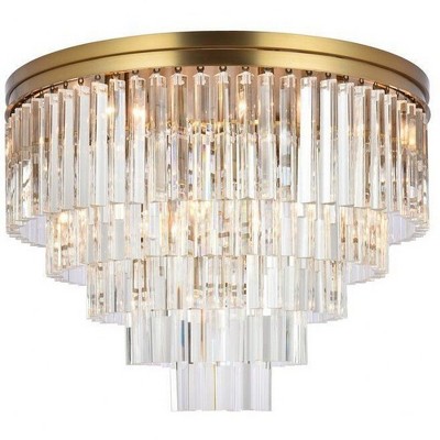 Elegant Lighting Sydney 17 - Light Flush Mount in  Satin Gold