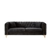 82'' Chenille Chesterfield Tufted 3-Seater Sofa with Copper Nailhead Trim, Metal Legs and Pull Buckle Design - 3 of 4