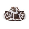 Zodaca Brown Cow Print Western Cowboy Hat for Party Costume (Youth Size) - 3 of 4
