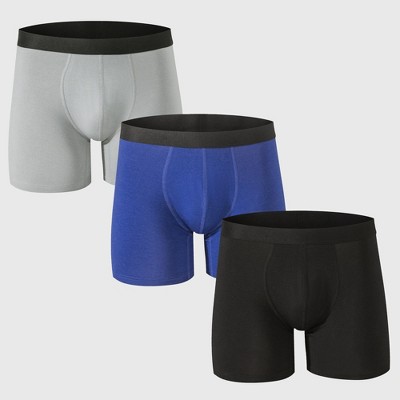 Alpine Swiss Mens Boxer Briefs 3 Pack Underwear Breathable Cotton Modal Trunks