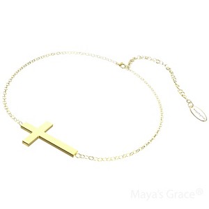 Maya's Grace Adjustable Cross Ankle Bracelet for Women - 1 of 4