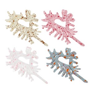 Unique Bargains Women's Fashion Frosted Hair Clips 4 Pcs - 1 of 3